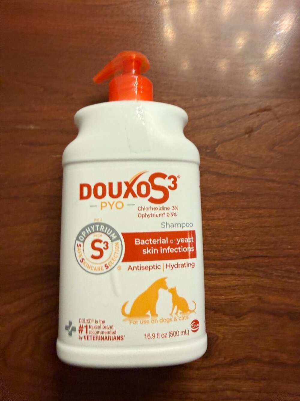 NEW Douxo S3 PYO Antiseptic Antifungal Chlorhexidine Dog & Cat Shampoo, 16.9-oz